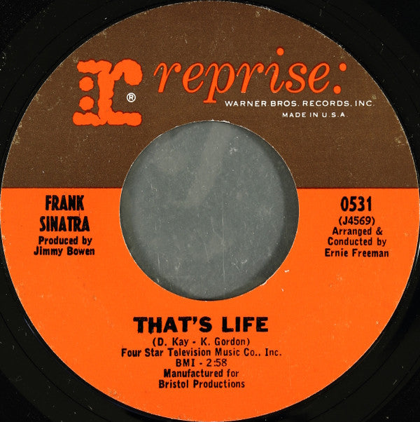 Frank Sinatra : That's Life / The September Of My Years (7", Single, Styrene, Pit)