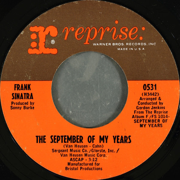 Frank Sinatra : That's Life / The September Of My Years (7", Single, Styrene, Pit)