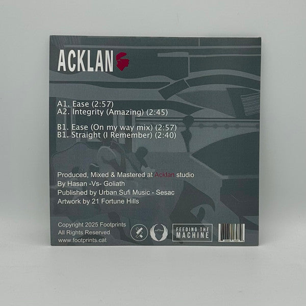 Acklan : Ease (7", Single, Ltd, KUN)