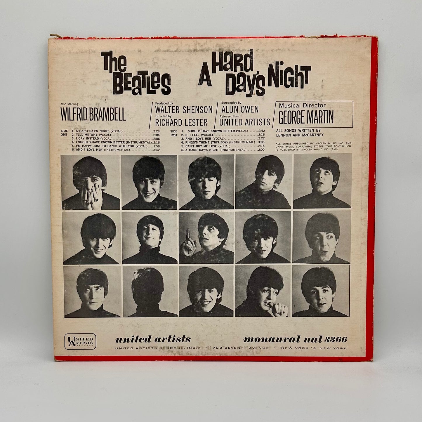 The Beatles - A Hard Day's Night (Original Motion Picture Sound Track) (LP, Album, Mono)