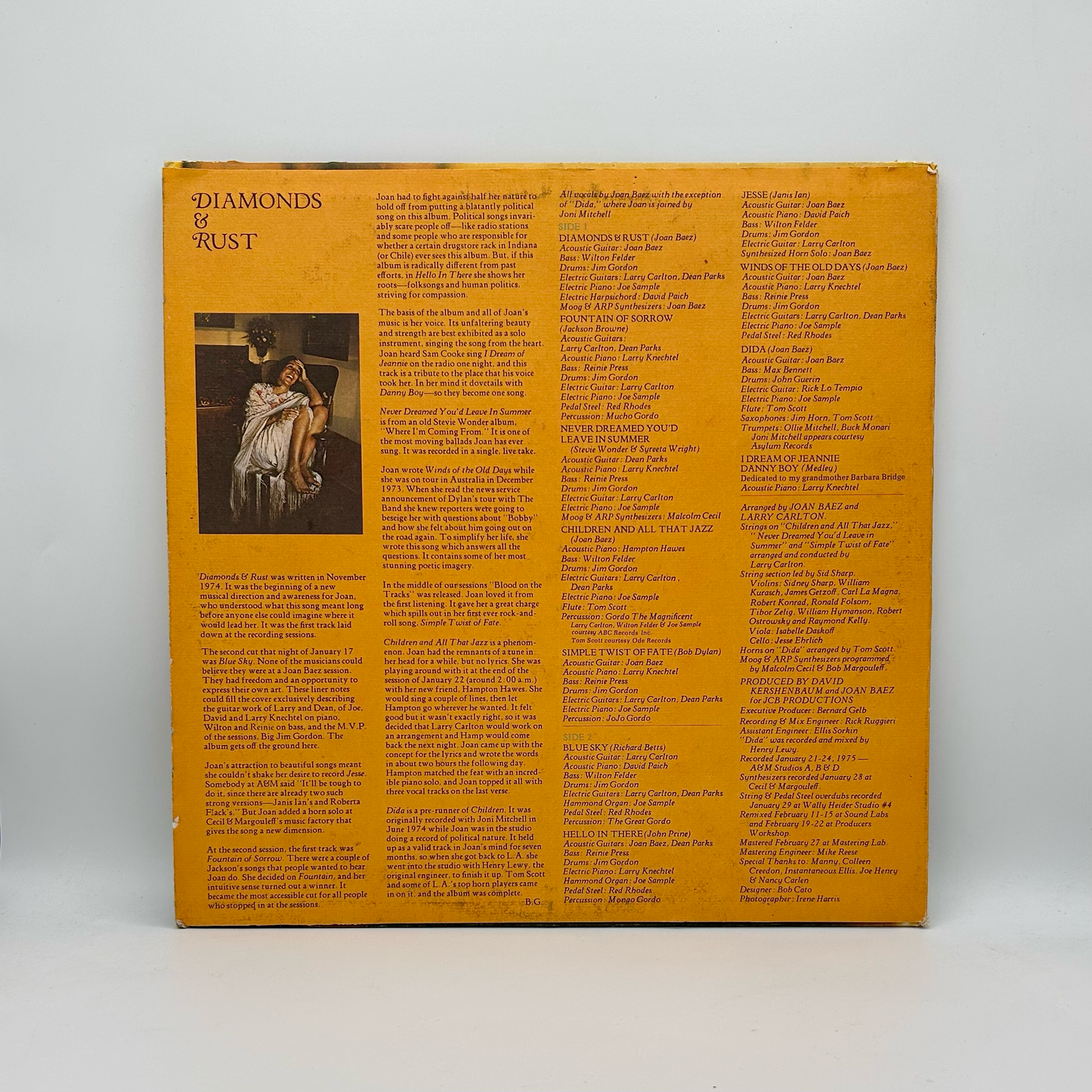 Joan Baez - Diamonds & Rust (LP, Album, Mon)