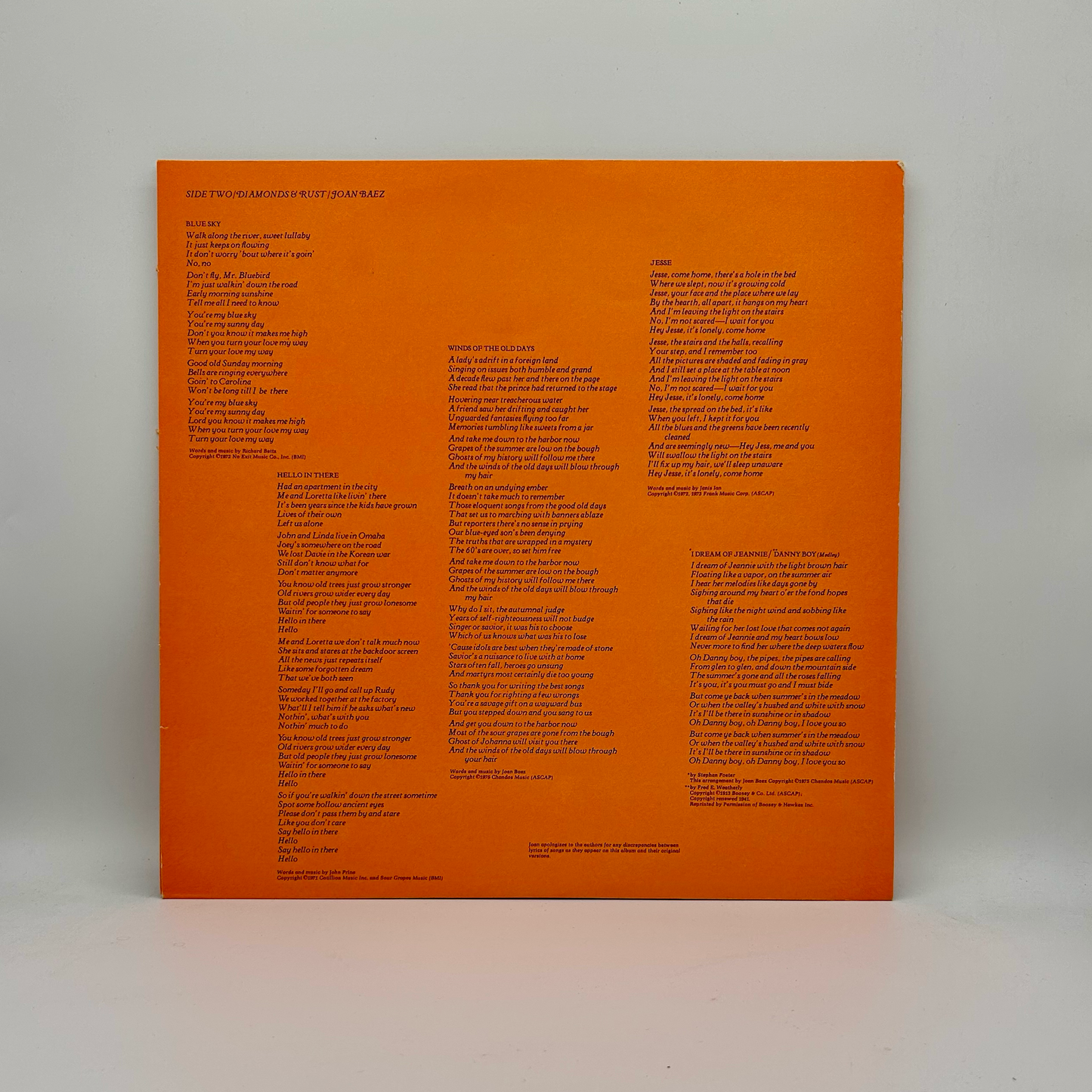 Joan Baez - Diamonds & Rust (LP, Album, Mon)