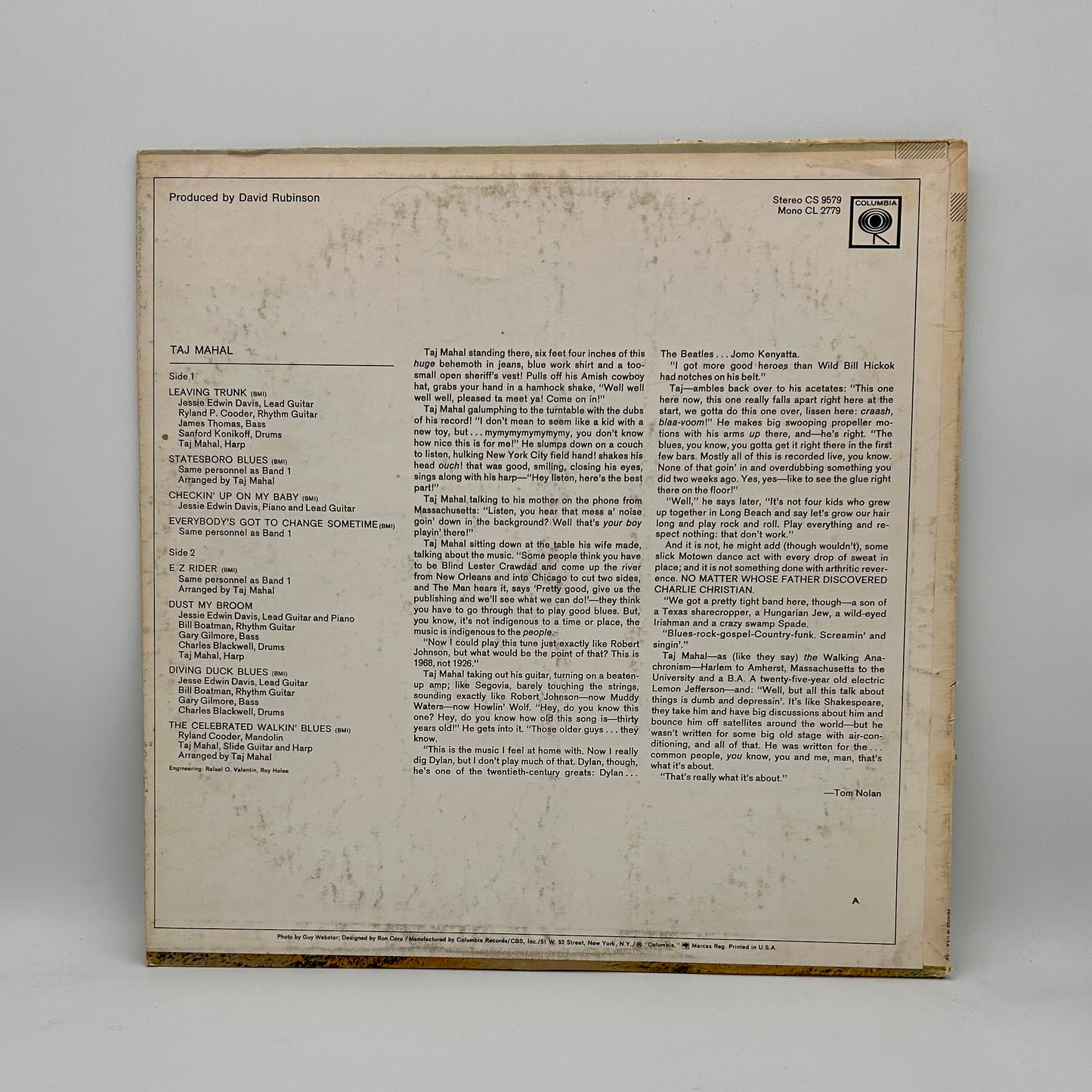 Taj Mahal - Taj Mahal (LP, Album)